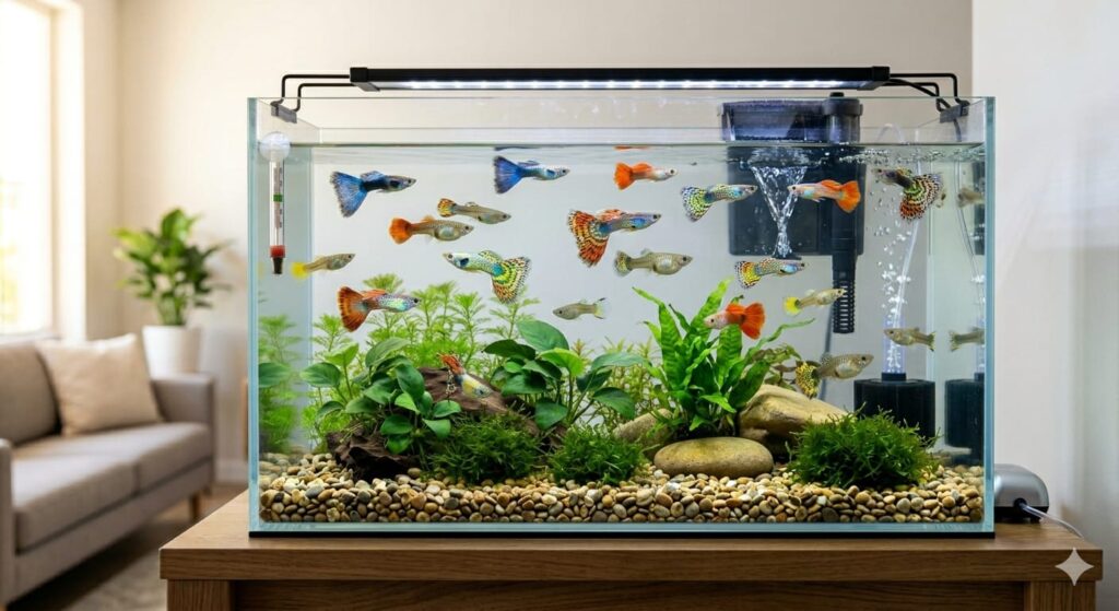 guppy fish tank setup